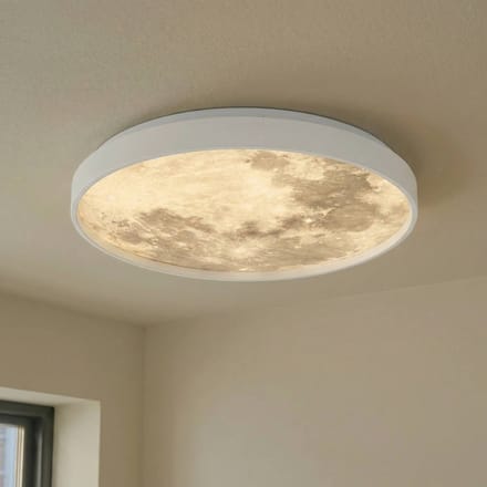Lindby plafondlamp Lune, kunststof, metaal, 38 cm