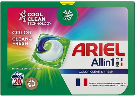 Ariel 3in1 Pods Color Clean & Fresh – Wasmiddel Pods – 20 Wasbeurten