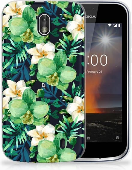 Nokia 1 TPU Case Orchidee Groen