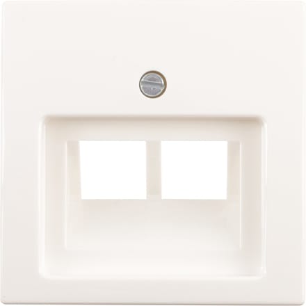 Busch-Jaeger Bal centraalplaat polar wit tel/data 2x8pl