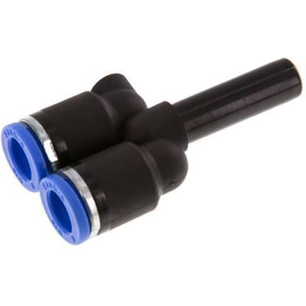 8mm x 8mm Y-koppeling PA 66 Insteekfitting Plug NBR [2 Stuks]