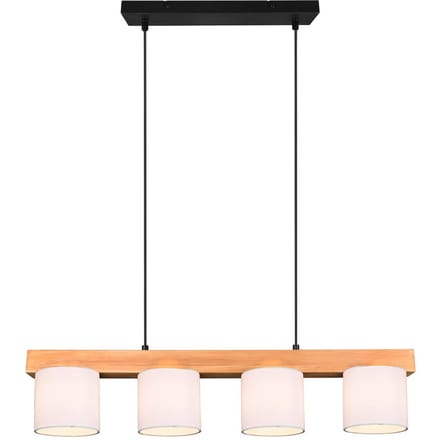 Reality Leuchten Hanglamp Cameron, 4-lamps, wit