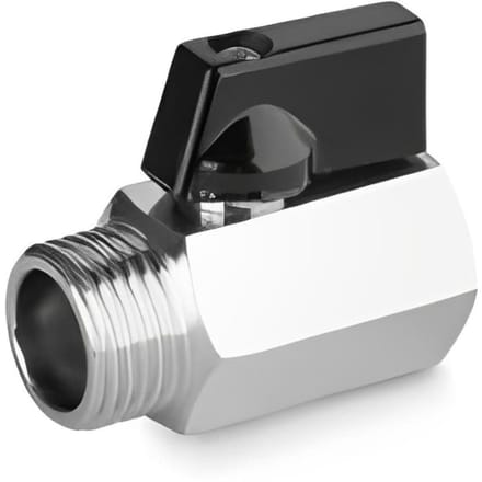 Mini Kogelkraan 1/2 inch Messing Verchroomd