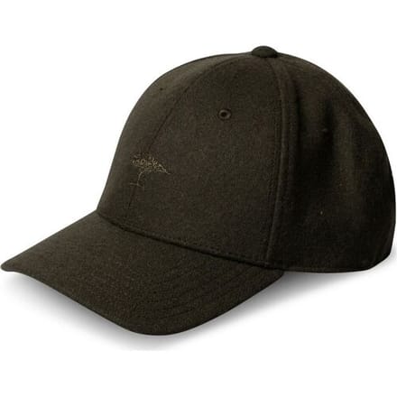 Fynch-Hatton Cap Flanel Tone-on-Tone Tree Logo Dark Ivy / male