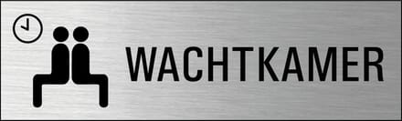 Wachtkamer deurbordje met zelfklevende strip