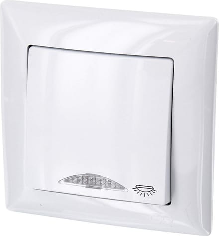 Drukknop met LED Verlichting voor Binnenmontage - Zuiver Wit