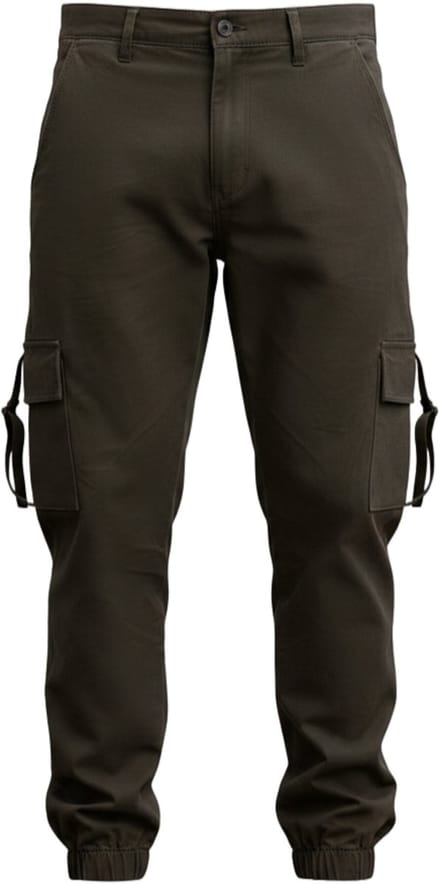 OMBRE Broek - Regular Fit - Katoen - Rits Donkergrijs M