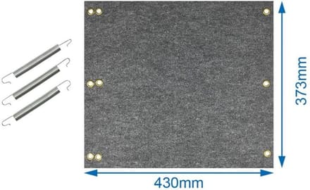 ProPlus Mat voor camper opstapje - weerbestendig - antislip - 430 x 370 mm - grijs