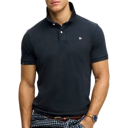 Superdry Vintage Destroy Poloshirt Blauw Grootte: M