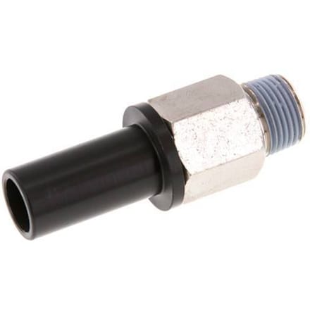 16mm x R3/8'' insteekfitting Messing/PA 66 Buitendraad NBR [2 Stuks]