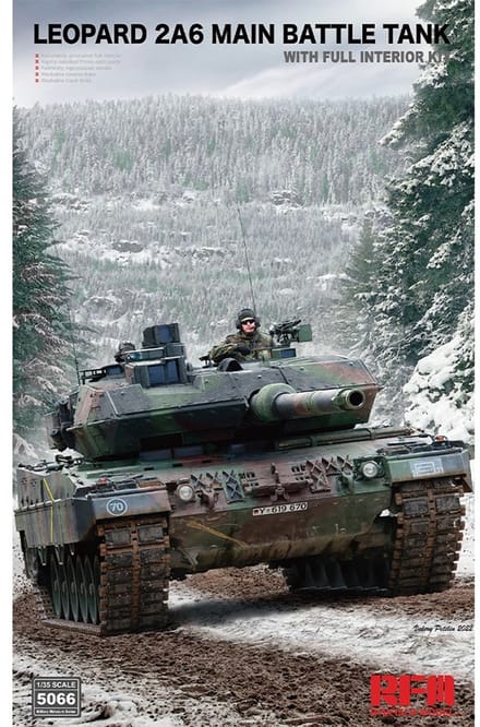 Ryefield Model Leopard 2A6 Tank - Modelbouw met Full Interior - 1:35 - 5066