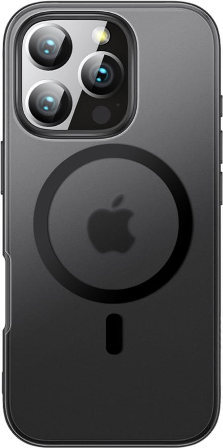 GadgetKing® iPhone 16 Pro Max Hoesje – Stevig & Flexibel – Premium Bescherming – Naadloze Pasvorm – Zwart / Transparant