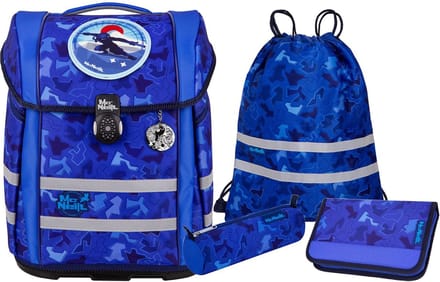 McNeill Schooltas Ergo Perfecto Schoolbag Set 5-delig Puzzle Blauw