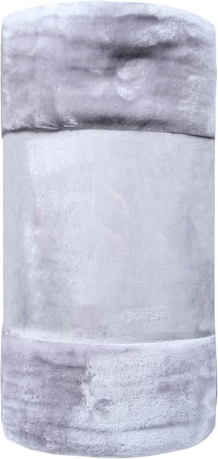 Zachte Velours Aankleeddeken Extra Groot 150 x 200 cm Zilver