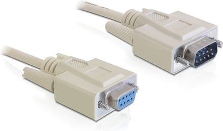 Premium seriële RS232 verlengkabel 9-pins SUB-D (m) - 9-pins SUB-D (v) / gegoten connectoren - 10 meter