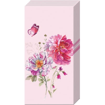 Papieren zakdoeken "Jardin Rose"
