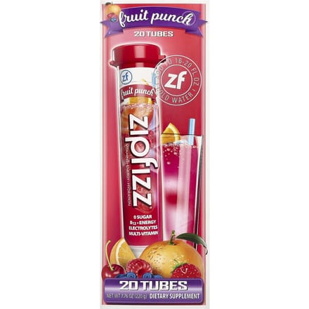 Zipfizz, Energie Drank Mix, Fruit Punch, 20 Buisjes, 0.39 oz (11 g) Elk