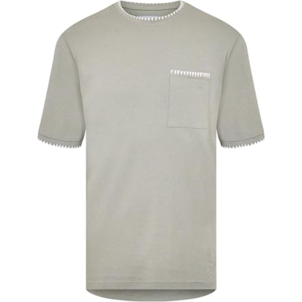 Threadbare Gebreid T-shirt voor heren van Perth (Salie/Ecru)