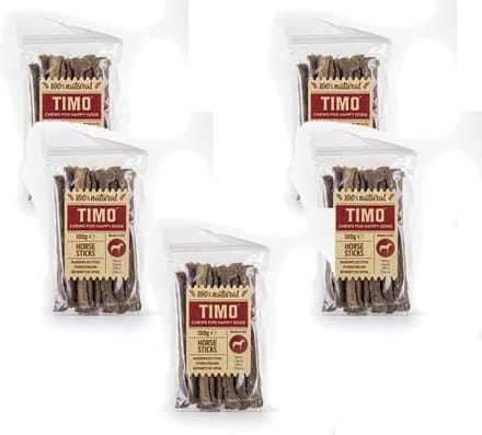 Timo Sticks 100 g - Hondensnacks - 5 x Paardenvlees