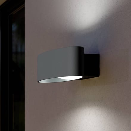 EGLO LED buiten wandlamp Chinoa, antraciet, breedte 27 cm, metaal