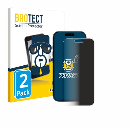 BROTECT - privacy screenprotector voor Apple iPhone 17 Pro Max - Folie Beschermfolie Blauwlichtfilter 2 Stuks