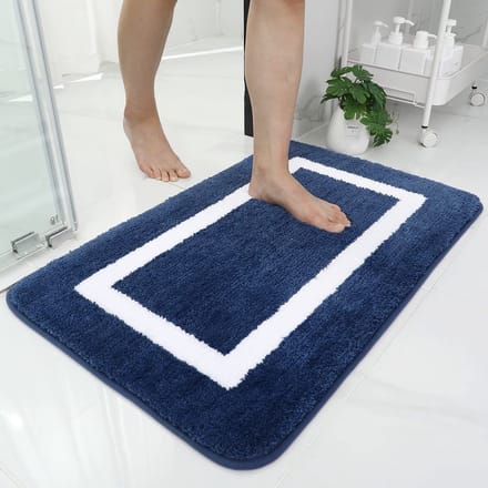 Olanly Badmat Antislip - Badkamermat - Absorberende Badmat - Douchemat - 61x91cm - Marineblauw