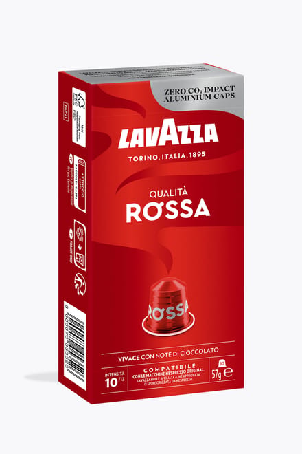 Lavazza Espresso Qualita Rossa 10 capsules | Nespresso-compatibel | Arabica & Robusta | Zuidoost-Azië, Afrika, Centraal- en Zuid-Amerika | Intens