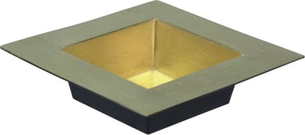 Othmar Decorations kerststukje dienblad/plateau/tray -goud -20 x 20cm -kunststof