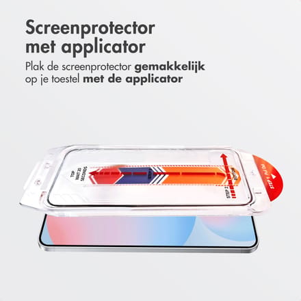 Accezz Screen Protector - Geschikt voor Samsung Galaxy S24 FE - Glas Screenprotector met Anti-dust Applicator