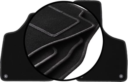 Complete set veloursmatten voor: Audi TT II 8J cabrio, roadster, coupé (2006-2014)