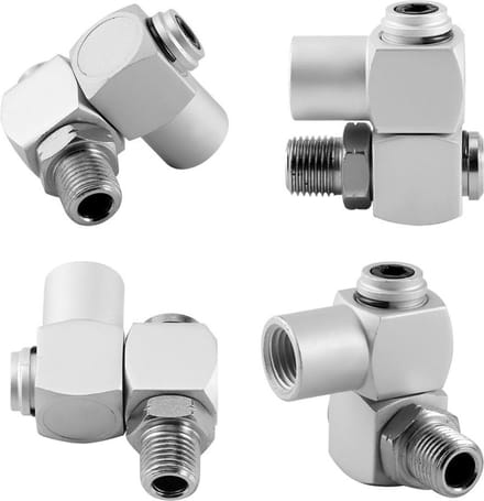 360 Graden Universele Swivel Luchtslang Connector 1/4 Inch Air Adapter Tool - Set van 4 Stuks .