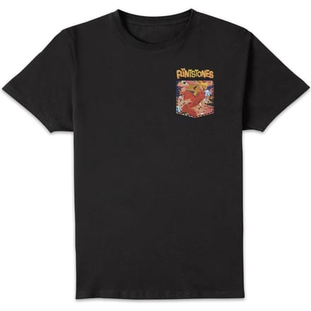 The Flintstones Pocket Pattern Men's T-Shirt - Black - S