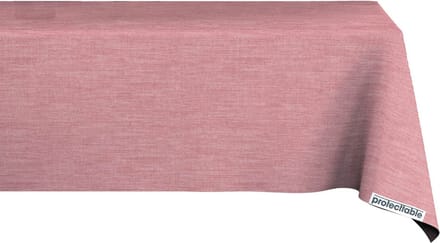 Protecttable - Tafelzeil Linnenlook Candy Pink 140x200cm - Tafelkleed Afwasbaar - Kunststof