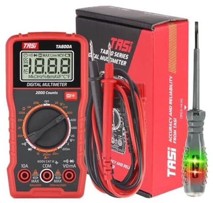 Digitale Multimeter met LCD-achtergrondverlichting - Multitester voor Voltage, Stroom, Weerstand en Meer