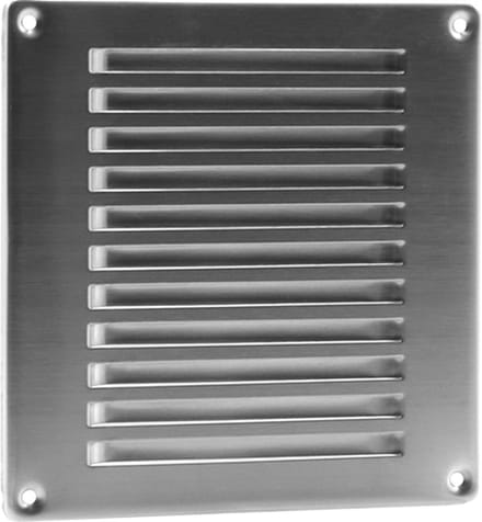 RVS ventilatierooster In-Line 160x160mm