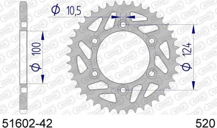 Couronne de transmission Afam pour Moto Ducati 800 Monster 2003 à 2004 Neuf