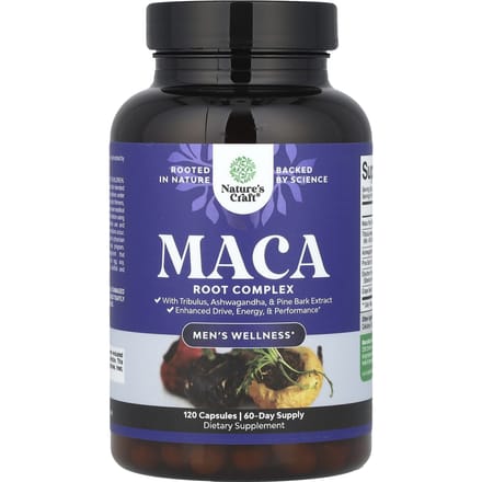 Nature's Craft, Mannen Welzijn, Maca Wortel Complex, 120 Capsules