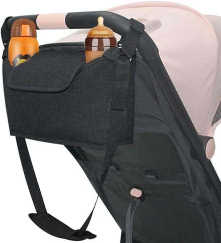 Multifunctionele Kinderwagen Organizer met Grote Capaciteit - Waterdichte Buggy Tas met Bekerhouder en Verstelbare Schouderriem