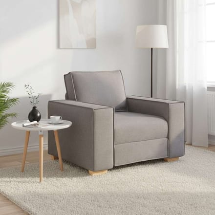vidaXL - Sofa - Stoel - Taupe - 100x78x84 - cm - Stof