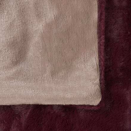 TANTAN - Plaid - Bordeaux - 150 x 200 cm - Polyester