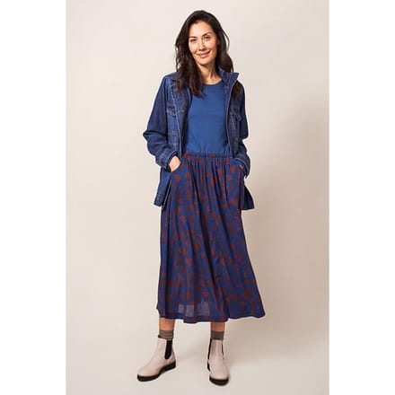 White Stuff Sadie Midi Dress Navy Multi Taglia: 6 | Abiti Midi Outlet | Donna | Blu