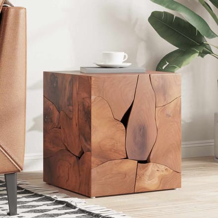 vidaXL - Kruk - 40x40x45 - cm - massief - teakhout - bruin