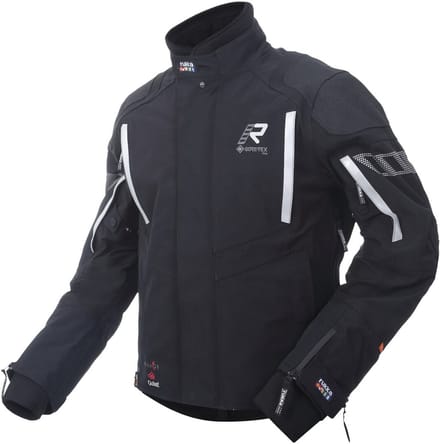 Rukka Shield-RD WP GTX Zwart Wit Textiele Motorjas - Jas