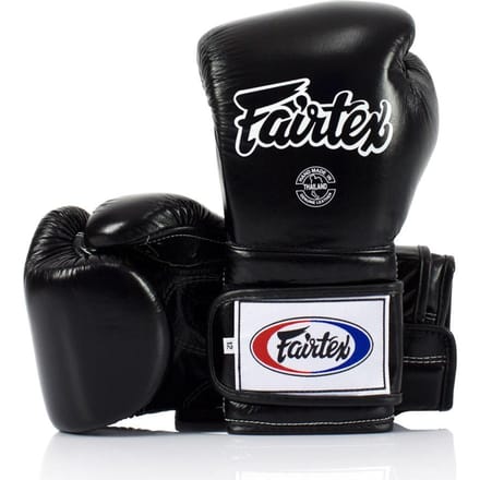 Fairtex Echt Leer Bokshandschoenen BGV9 Zwart 14oz