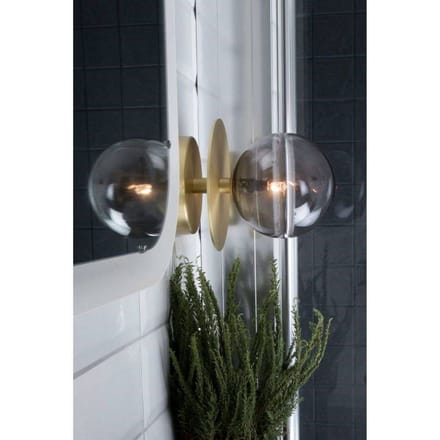 Globen Lighting wandlamp ART DECO, messing/grijs Ø 16 cm IP44