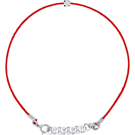 Diamond Bracelet Solitaire 0050 Cts Nylon Red 925