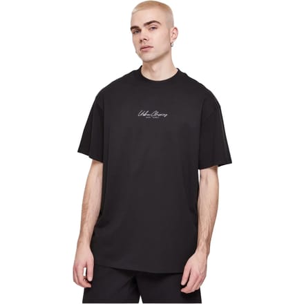Urban Classics - Oversized Mid Embroidery Heren Tshirt - S - Zwart