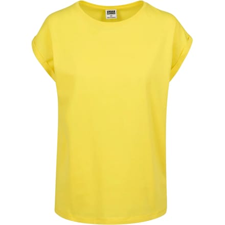 Urban Classics - Extended shoulder Dames Tshirt - 4XL - Geel