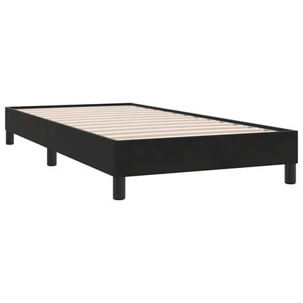 vidaXL - Boxspring - zonder - matras - fluweel - zwart - 100x210 - cm