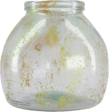 Kaarsenstandaard gerecycled glas grijs